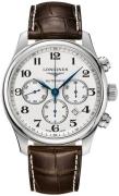 Longines Miesten kello L2.859.4.78.5 Master Hopea/Nahka Ø44 mm