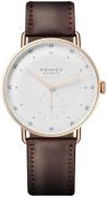 Nomos Glashütte Miesten kello N-1180 Metro Valkoinen/Nahka Ø38.5 mm