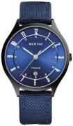 Bering Miesten kello 11739-827 Titanium Sininen/Tekstiili Ø39 mm