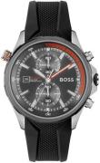 Hugo Boss Miesten kello 1513931 Globetrotter Harmaa/Kumi Ø46 mm