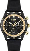 Hugo Boss Miesten kello 1513935 Santiago Musta/Tekstiili Ø44 mm