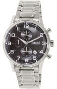 Hugo Boss Miesten kello 1513181 Aeroliner Musta/Teräs Ø44 mm