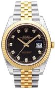 Rolex Miesten kello 126333-0006 Datejust 41 Musta/18K keltakultaa