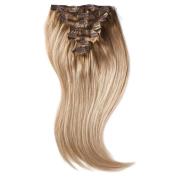 Rapunzel of Sweden Clip-on set 7 pieces 60 cm Brown Ash Blonde Ba