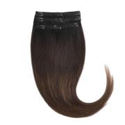 Rapunzel of Sweden Clip-on set 3 pieces 40 cm Deep Brown ColorMel