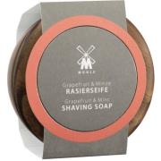 Mühle Grapefruit and Mint Wooden Bowl with Shaving Soap 65 g