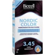 Biozell Nordic Color Permanent Hair Color Cool Mahogany 3.45