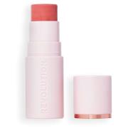 Makeup Revolution Skin Silk Marble Blush Stick Peachy Pink