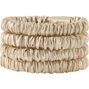 Lenoites Mulberry Silk Skinny Scrunchies Beige