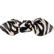 Corinne Leather Bow Small On Hair Clip Zebra