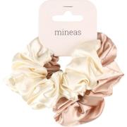 Mineas Scrunchie satin 2 pcs Cream/beige