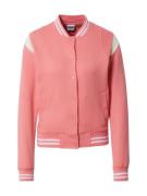 Urban Classics Collegetakki  kerma / vaalea pinkki / valkoinen