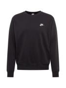 Nike Sportswear Collegepaita 'Club Fleece'  musta / valkoinen