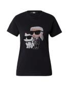 Karl Lagerfeld Paita 'Ikonik 2.0'  beige / musta / hopea / valkoinen