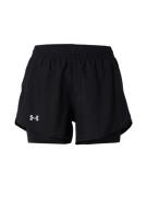 UNDER ARMOUR Urheiluhousut 'Fly-By'  musta / valkoinen