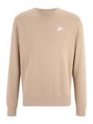 Nike Sportswear Collegepaita 'CLUB Fleece'  khaki / valkoinen