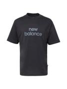 new balance Paita 'Linear'  vaaleanharmaa / musta