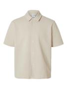 SELECTED HOMME Paita 'Ben Seersucker'  beige / offwhite