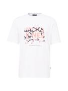 JACK & JONES Paita 'ARUBA'  grafiitti / roosa / roosa / valkoinen