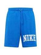 Nike Sportswear Housut 'CLUB'  kuninkaallisen sininen / valkoinen