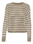 VERO MODA Neulepaita 'VMSPRING'  beige / tummabeige