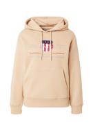 GANT Collegepaita  beige / hopeanharmaa / tummanpunainen / valkoinen