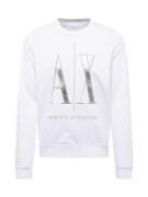 ARMANI EXCHANGE Collegepaita  hopea / valkoinen