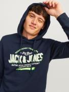 JACK & JONES Collegepaita  tummansininen / limetti / valkoinen