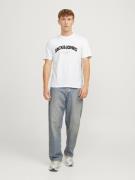 JACK & JONES Paita 'JORBRONX'  beige / musta / valkoinen