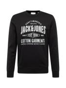 JACK & JONES Collegepaita 'JJJeans'  musta / offwhite