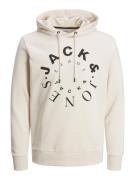 JACK & JONES Collegepaita 'WARRIOR'  beige / musta