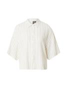 VERO MODA Pusero 'LINN'  tummabeige / valkoinen