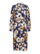 VERO MODA Mekko 'JOSIE SOFIE'  beige / sininen / ruskea / valkoinen