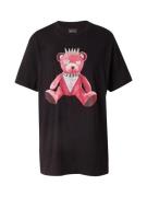 GUESS Paita 'PINK BEAR'  suklaa / tumma pinkki / musta / hopea