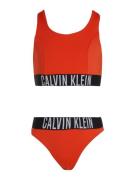 Calvin Klein Swimwear Bikini  vaaleanharmaa / punainen / musta