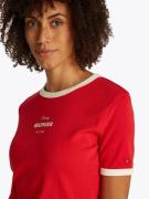 TOMMY HILFIGER Paita  punainen / offwhite