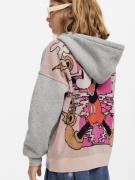 Desigual Collegetakki  harmaa / tumma pinkki / punainen / musta
