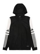 ADIDAS PERFORMANCE Urheilullinen collegetakki 'SQ25'  musta / offwhite