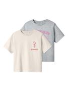 NAME IT Paita 'NKFBetria'  beige / harmaa / oranssi / vaaleanpunainen