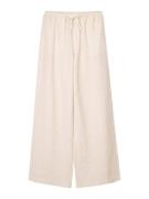 Bershka Housut  hiekka / offwhite