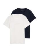 TOM TAILOR Paita  beige / tummansininen / valkoinen