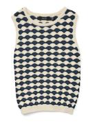 Vero Moda Petite Neuletoppi 'VMCARRY'  vaaleabeige / ultramariini