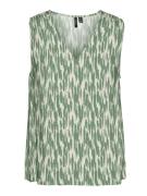 VERO MODA Pusero 'VMEASY JOY'  ecru / pastellinvihreä