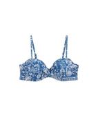 WE Fashion Bikinitoppi  sininen / valkoinen