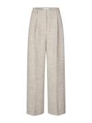 modström Suorat housut 'Kiera'  kitti / tummabeige / offwhite