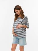 Vero Moda Maternity Paita 'VMMHolly'  vaaleanharmaa / musta