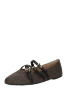 MICHAEL Michael Kors Nauhaballerina 'INDY'  ruskea / musta