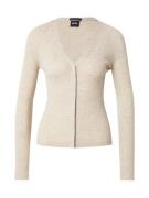 BOSS Neuletakki 'Friva'  meleerattu beige