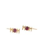 Mom Ear Climber Gold Purple Design Letters