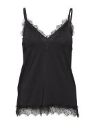 Rwbillie Lace Strap Top Black Rosemunde